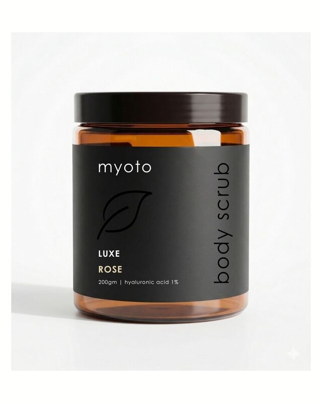 myoto luxe body scrub - rose & milk | 200gm
