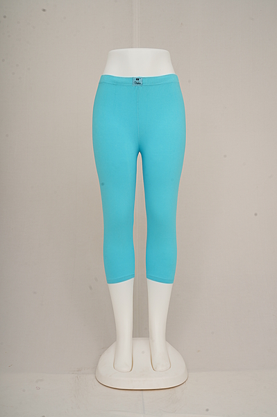 Women Aqua Blue Capri