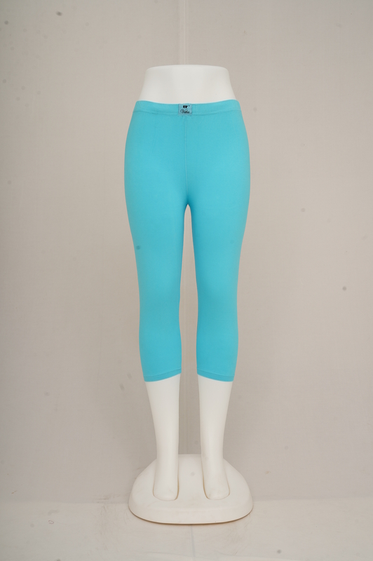 Women Aqua Blue Capri