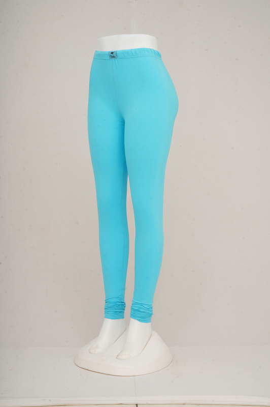 Women Aqua Blue Churidhar Leggings