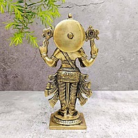 Brass Super Fine Dhanwantari - 7.5 inch Height | Auspicious Brass Dhanwantari Sculpture