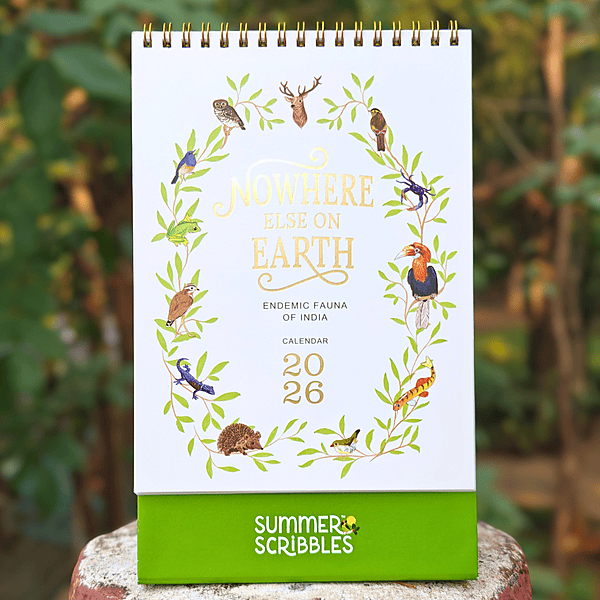 Nowhere Else on Earth 2026 Desk Calendar (Indian Endemic Species)