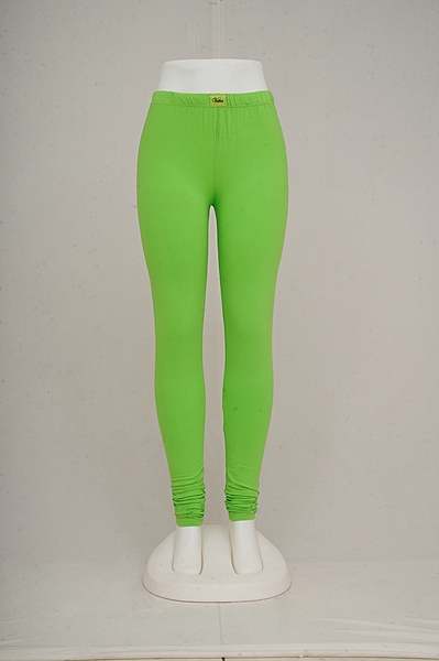 Women Light Green Churidhar Leggings