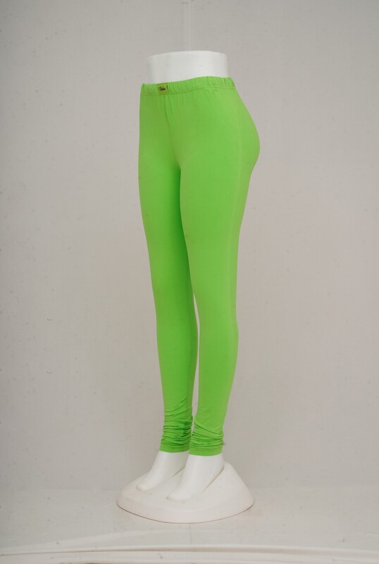 Women Light Green Churidhar Leggings