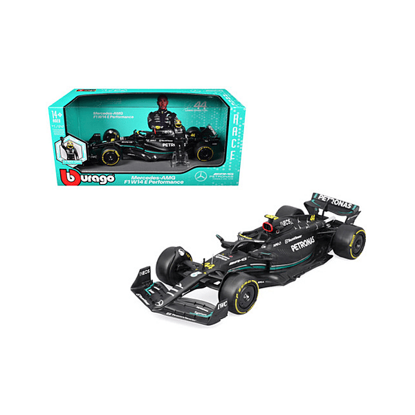 Mercedes-AMG P W14 E No.44 Lewis Hamilton | With Pilot | 1:24 | Bburago