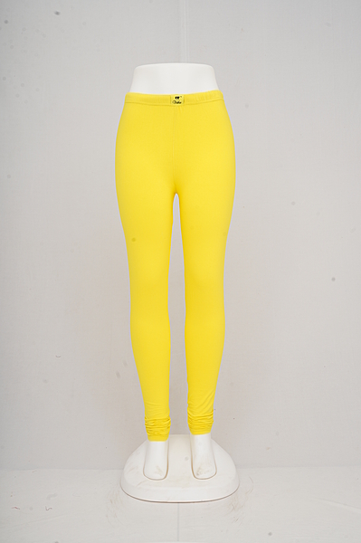 Women Bright Yellow Churidhar Leggings