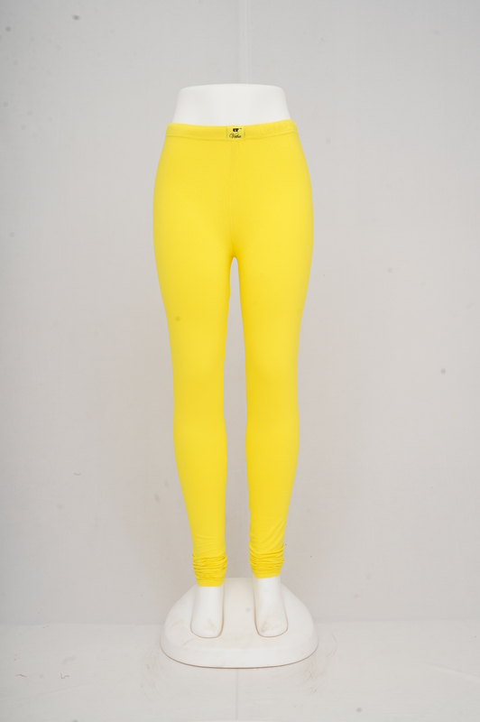 Women Bright Yellow Churidhar Leggings