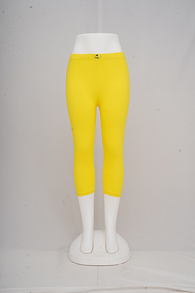 Women Light Yellow Capri