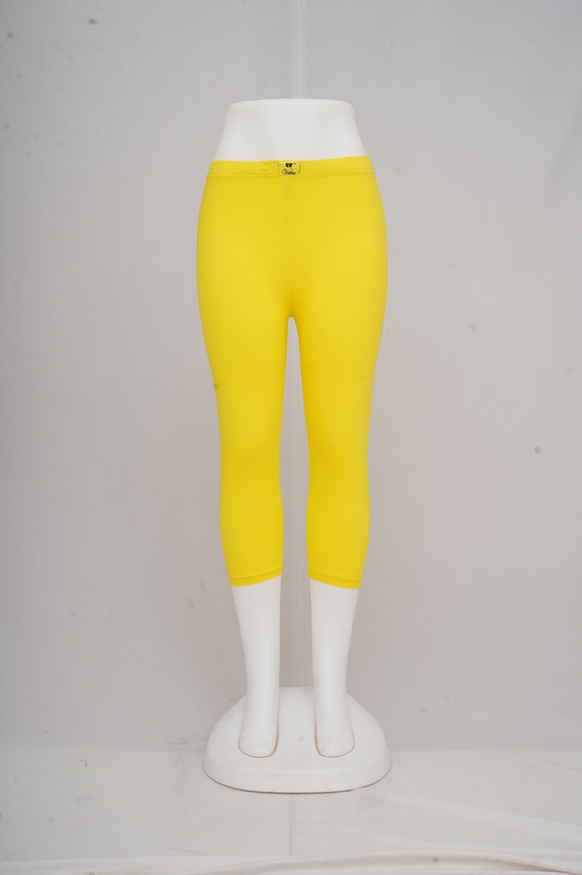 Women Light Yellow Capri