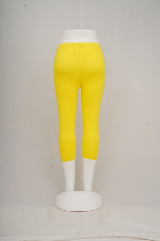 Women Light Yellow Capri