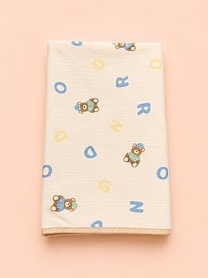 Muslin Dry Sheet Bed Protector – (70 × 90cm) - Alphabet & Hugs