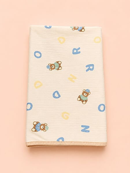 Muslin Dry Sheet Bed Protector – (70 × 90cm) - Alphabet & Hugs Muslin Dry Sheet Bed Protector – (70 × 90cm) - Alphabet & Hugs