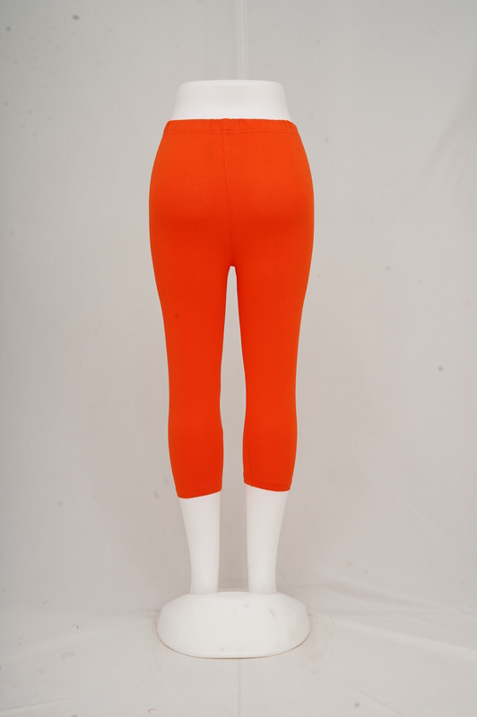 Women Red Orange Capri
