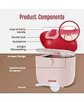 Luvlap - Adore Milk Powder Container 500ML - Red