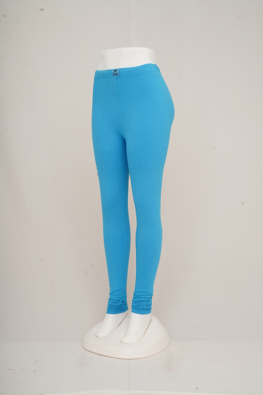 Women Bright Blue Churidhar Leggings