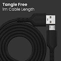 Portronics Konnect Core Micro USB Cable 1M Charge & Sync Black Pack of 4