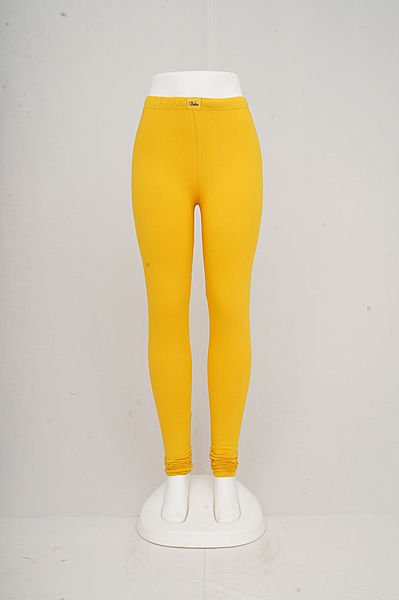 Women Yolk Yellow Churidhar Leggings