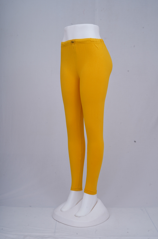 Women Yolk Yellow Ankle Leggings