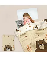 R For Rabbit - Softkins Muslin Quilt-baby blanket - Teddy Beige