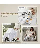 R For Rabbit - Softkins Muslin Quilt - Baby Blanket - Zebra White