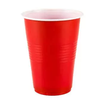 Red Plastic Cup-500ml