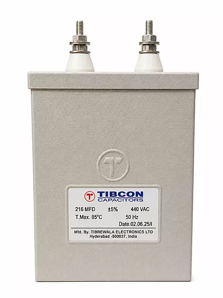 Tibcon 216 MFD Motor Capacitor | 440V | Metal Box | Dry