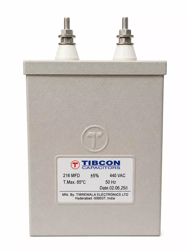 Tibcon 216 MFD Motor Capacitor | 440V | Metal Box | Dry
