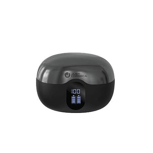 Just Corseca Stanley TWS Earbuds – Bluetooth 5.0 | 20H Playback | Touch Controls | Black & Grey