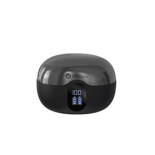 Just Corseca Stanley TWS Earbuds – Bluetooth 5.0 | 20H Playback | Touch Controls | Black & Grey