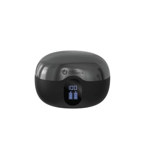Just Corseca Stanley TWS Earbuds – Bluetooth 5.0 | 20H Playback | Touch Controls | Black & Grey