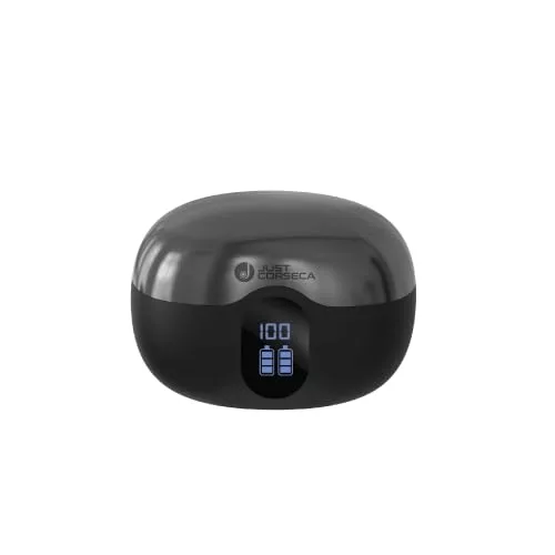 Just Corseca Stanley TWS Earbuds – Bluetooth 5.0 | 20H Playback | Touch Controls | Black & Grey