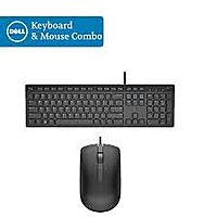 Dell USB Wired Keyboard and Mouse Set (Black) KB216+MS116 offers a reliable and comfortable typing experience with a sleek design, perfect for home or office use. Easy plug-and-play setup.