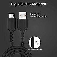Portronics Konnect Core Micro USB Cable 1M Charge & Sync Black Pack of 4
