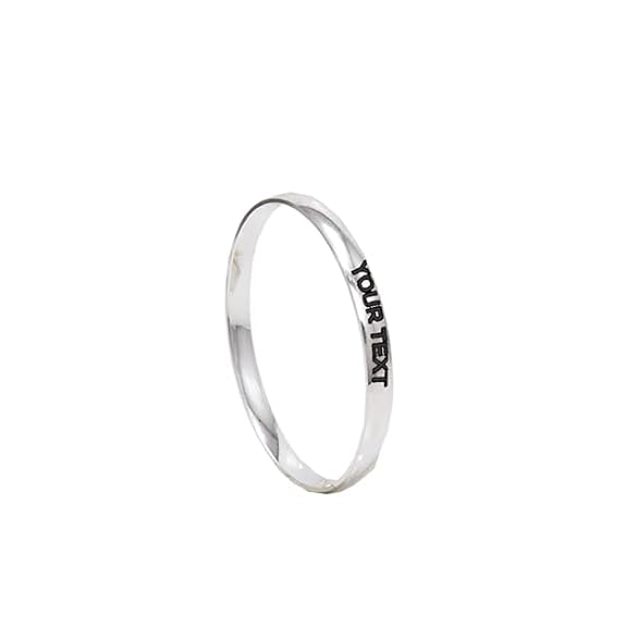 Customized Silver Kada with name 925 Sterling Silver Kada For Both Men And Women