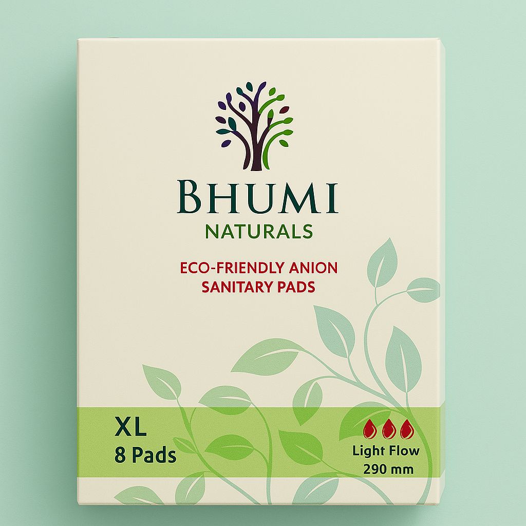 Bhumi Naturals Anion Sanitary Pads - L/ XL/ XXL/ XXXL (8 Pads pack) Bhumi Naturals Anion Sanitary Pads - L/ XL/ XXL/ XXXL (8 Pads pack)