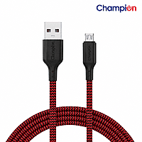 Champion USB to Micro 2.4Amp Data Sync & Charging Cable Braided 1M for all Android & Micro USB Devices Champion USB to Micro 2.4Amp Data Sync & Charging Cable Braided 1M for all Android & Micro USB Devices