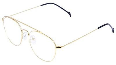 Soigné Unisex Medium Round Spectacle Frame.Golden Color Soigné Unisex Medium Round Spectacle Frame.Golden Color