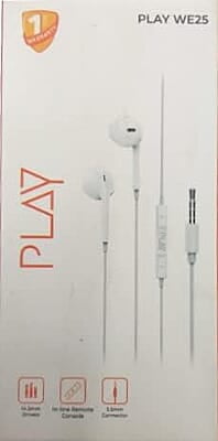 PLAY WE25 Wired Earphones PLAY WE25 Wired Earphones
