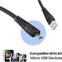Portronics Konnect Core Micro USB Cable 1M Charge & Sync Black Pack of 4