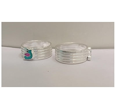 SRIMATHI JEWLLERS Silver design Toe Rings for Women