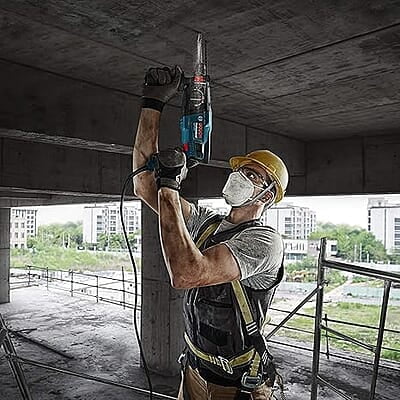 Bosch GBH 220 Corded Electric Rotary Hammer with SDS Plus, 720W , 2 J, 2.3 Kg, 3 Modes, For Concrete, Metal & Wood + Carrying case, 1 Year Warranty, Blue