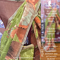 PURE LINEN SAREE NIRSLIN17513