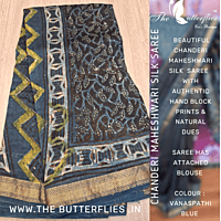 chanderi maheshwari silk saree ssgscds22573