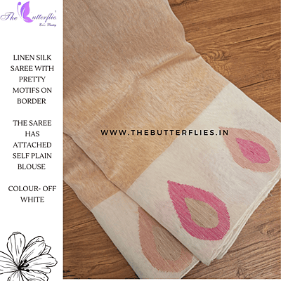 SILK LINEN SAREE  MKTSLIN23612