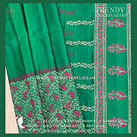 HAND PAINTED PURE KANCHIVARAM SOFT SILK SAREE CUSSSIL23503 HAND PAINTED PURE KANCHIVARAM SOFT SILK SAREE CUSSSIL23503