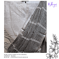 PURE LINEN SAREE YBRSLIN23602