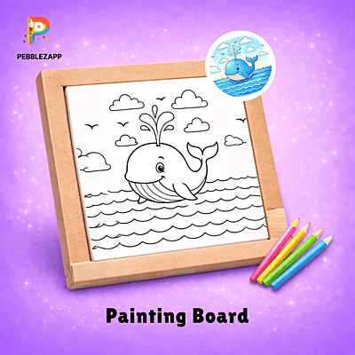 happy Smiling Whale Coloring