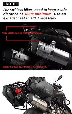 Rhinowalk Waterproof Motorcycle Pannier Side Bag 18/28/48L - Pair/Rackless Rhinowalk Waterproof Motorcycle Pannier Side Bag 18/28/48L - Pair/Rackless