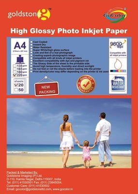 High Glossy Inkjet Photo Paper 220Gsm A4 20 Sheets x 1 Pack High Glossy Inkjet Photo Paper 220Gsm A4 20 Sheets x 1 Pack