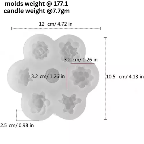 Silicon Mold Candle Mini Cactus 7 Type
